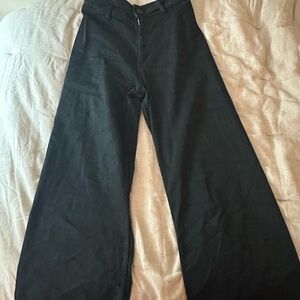 Zara - Wide-Leg Black Jeans
